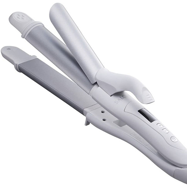 Salonia 2 Way Streight Curl Hair Iron White SL-002A