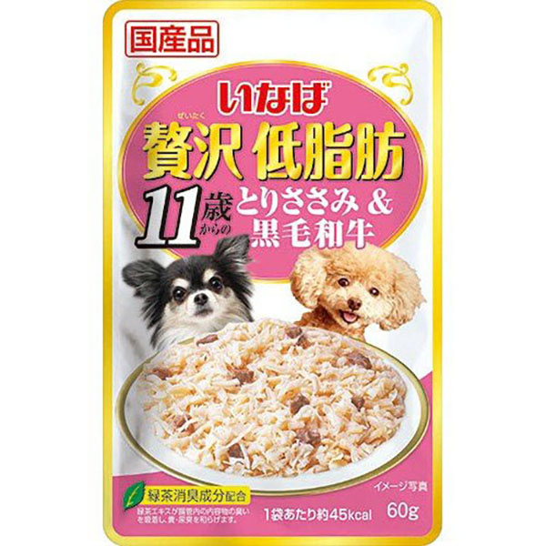 Inaba Luxury Low Fat Chicken Chicken & Japanese Black Beef 60g from 11 years old