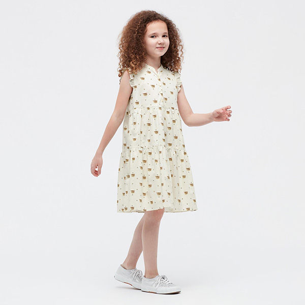 GIRLS Paul & Joe Tiered Dress #OFF WHITE
