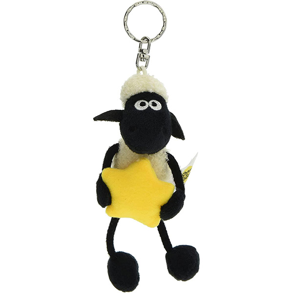 NICI BB STS Shaun / Star 10cm小羊肖恩钥匙扣10cm捧星星可爱造型