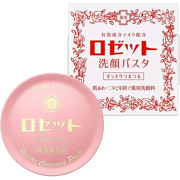 Rosette Facial Foam Normal Pink 90g 日本Rosette Paste硫磺皂洁面膏 除螨虫祛痘痘粉刺闭口洗面奶90g 红色普通肌