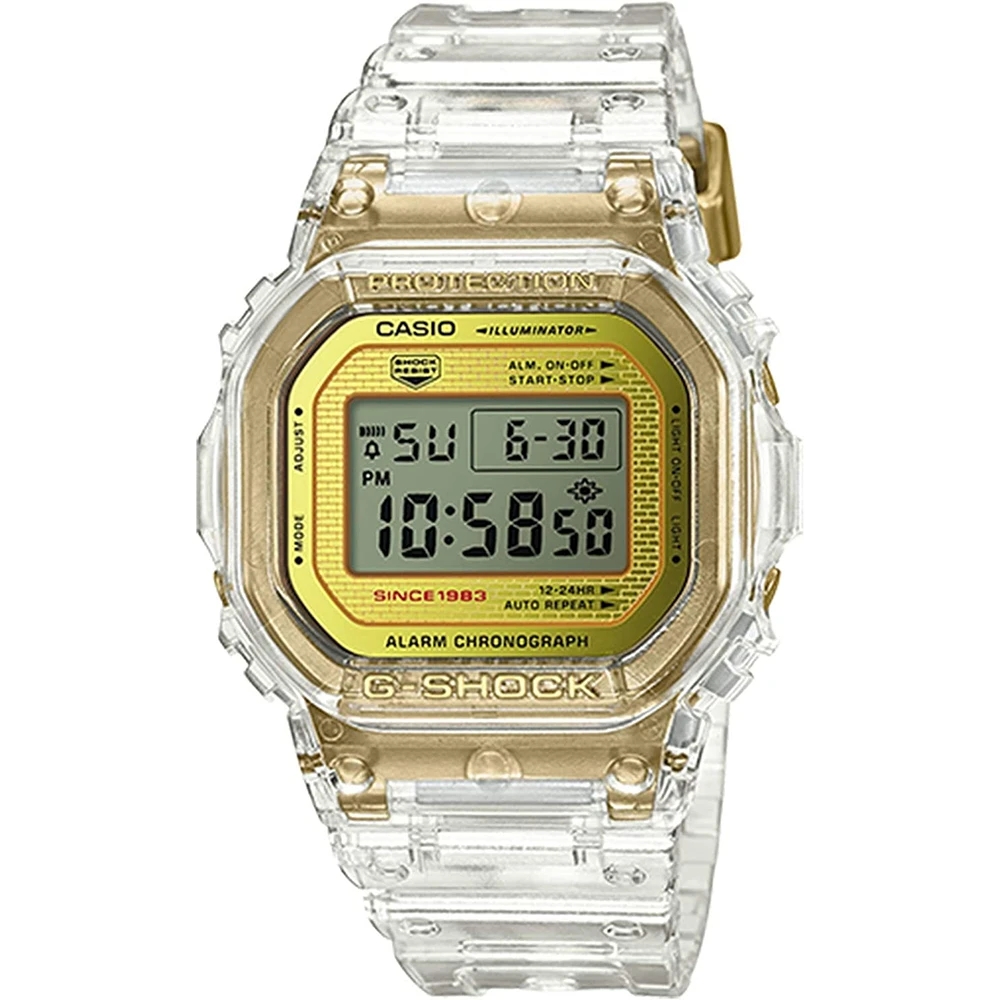 G-SHOCK [ 35th Anniversary Models ] Glacier Gold DW5035E卡西欧35周年冰川金版手表 不朽经典 35年的感动