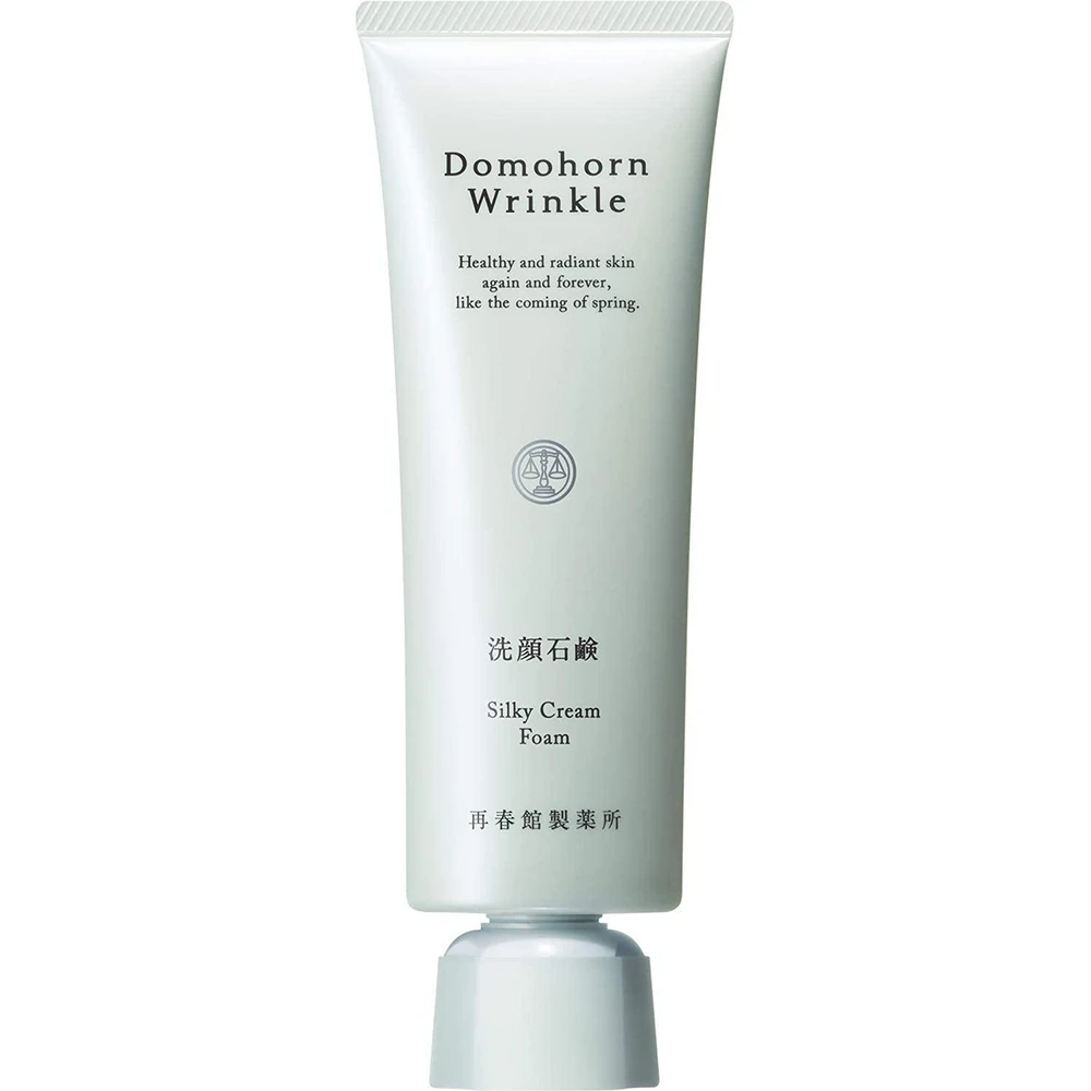 敏感肌孕妇安全品牌Domohorn Wrinkle Silky Cream Foam 110g日本再春馆洗面奶系列天然无刺激敏感肌适合洗面奶再春馆泡沫洗面奶110g