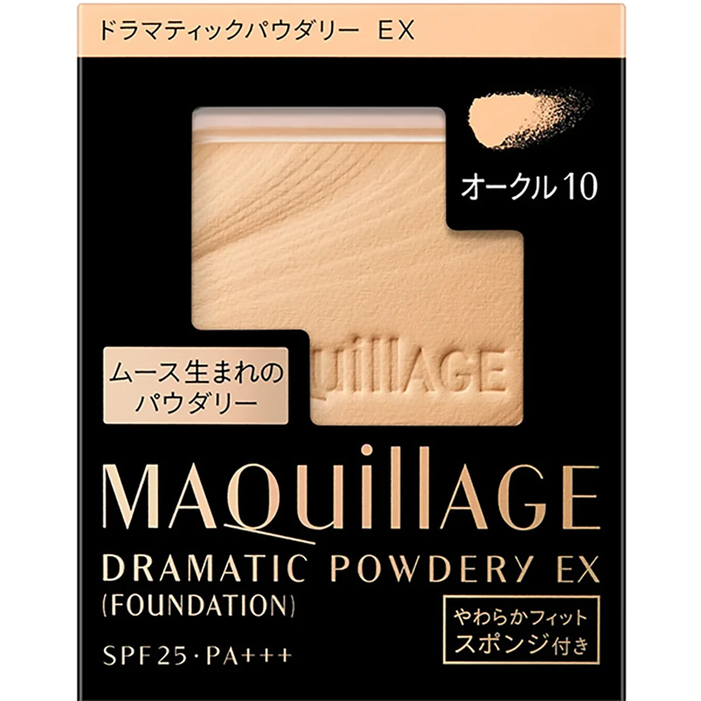 曾经荣获cosme最受欢迎榜单中第一名的粉饼是它！  Maquillage Dramatic Powdery EX日本心机粉底心机粉饼最新包装SPF25PA+++魅惑心机轻薄粉底 正装/替换装