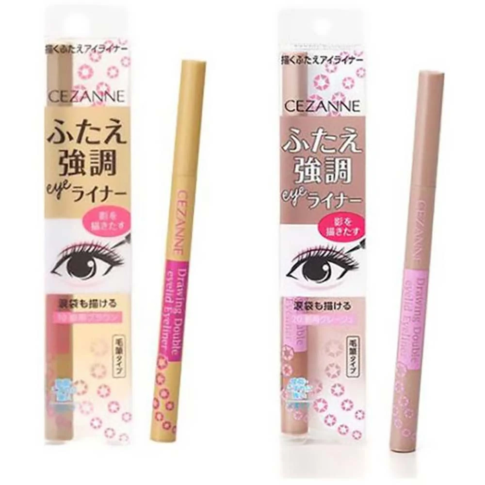Cezanne Drawing Double Eyelid Eyeliner 日本cezanne眼线笔cezanne多功能极细眼线笔cezanne泪袋笔cezanne双眼皮加深眼线笔cezanne卧蚕笔 两色入