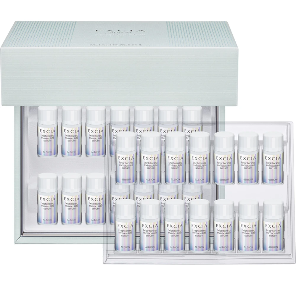 EXCIA Brightening Immaculate Serum 1.5ml x 28pcs 奥尔滨Excia28天美白精华最新版全面升级1.5mlx28瓶 奥碧虹雅思净白亮颜精华液(28天量)