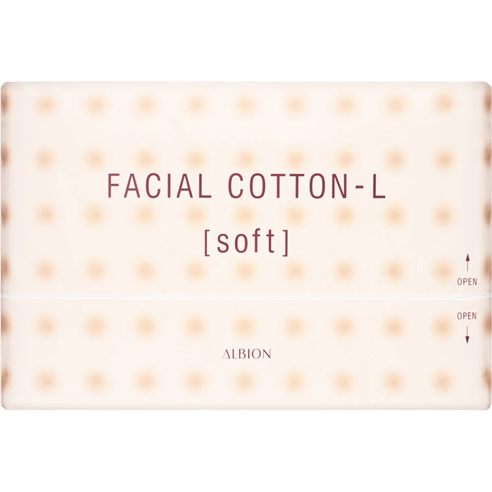 Albion Facial Cotton-L  Soft 120pcs Albion化妆棉120片卸妆湿敷 超软超舒适 屏障受损的妹子都不怕