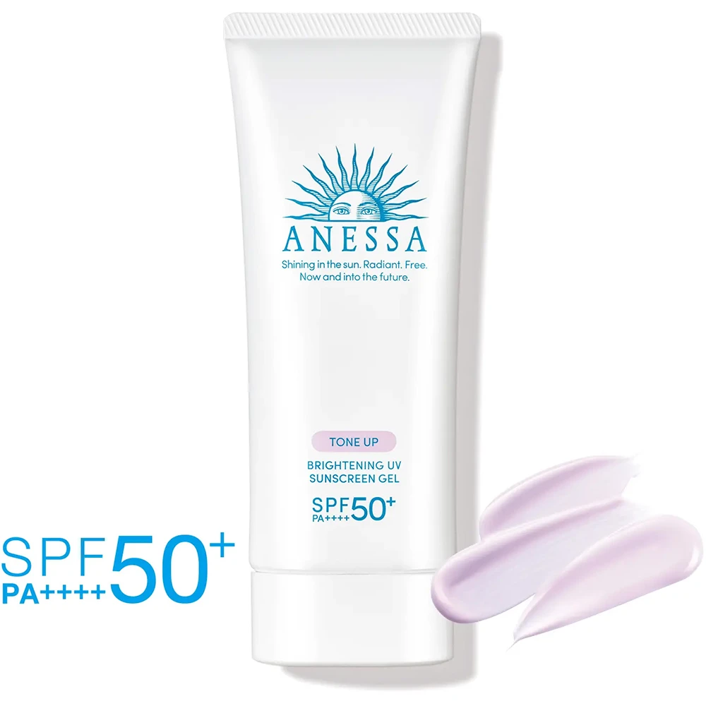 香皂即可轻松卸除！Anessa Brightening UV Gel N SPF50+ PA++++ 90g 最新版安耐晒防晒啫喱美白防晒啫喱 90g 安耐晒白管 柑橘清香 SPF50+/PA++++