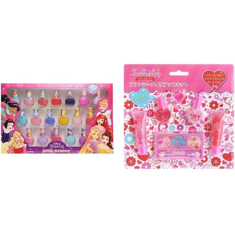 Disney Princess Ripped Nail 18pcs Set & Fancy Makeup Kit