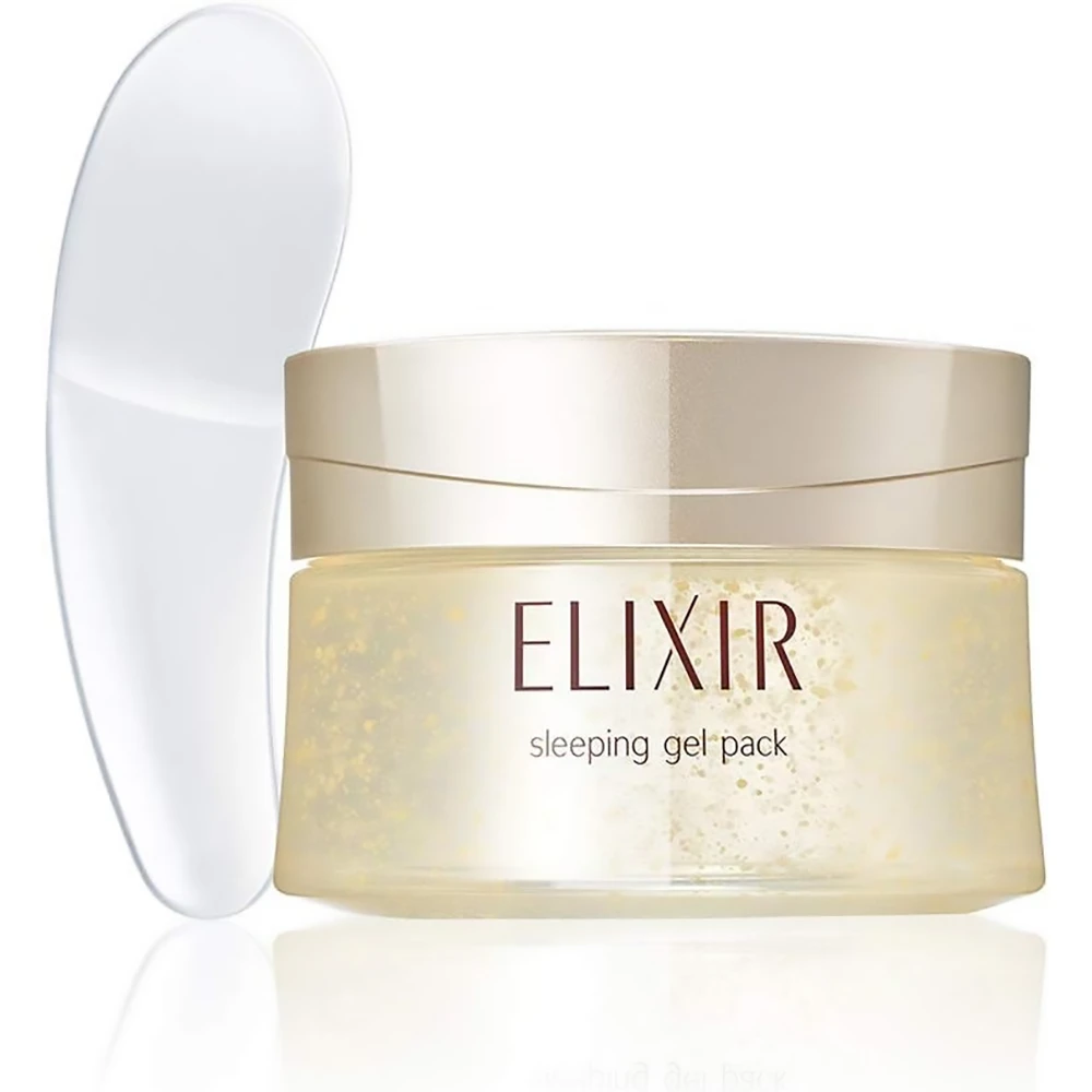 2019新款Elixir Superieur Sleeping Gel Pack W 105g Elixir睡眠面膜黄色经典超保湿清爽不闷痘