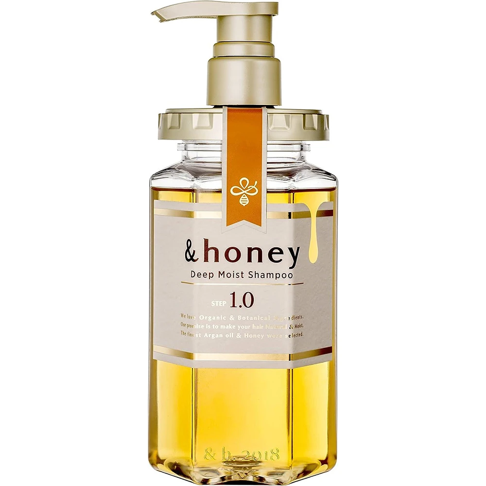 用蜂蜜洗头发？&Honey Deep Moist Shampoo 1.0 440ml 安蒂花子&honey蜂蜜滋养洗发水深度保湿蜂蜜特别烫染干枯受损/适合暴晒造成的缺水无光