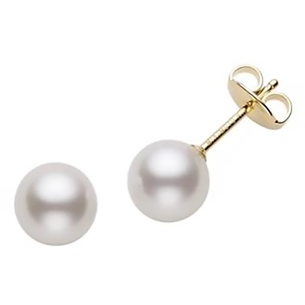Mikimoto Pierce PE-2DU 7.50mm Earrings Clip : #White Gold