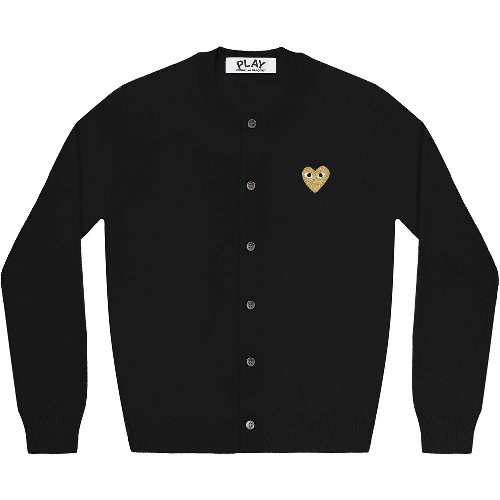 PLAY CDG Gold Heart Ladie’s Cardigan AZ-N049-051