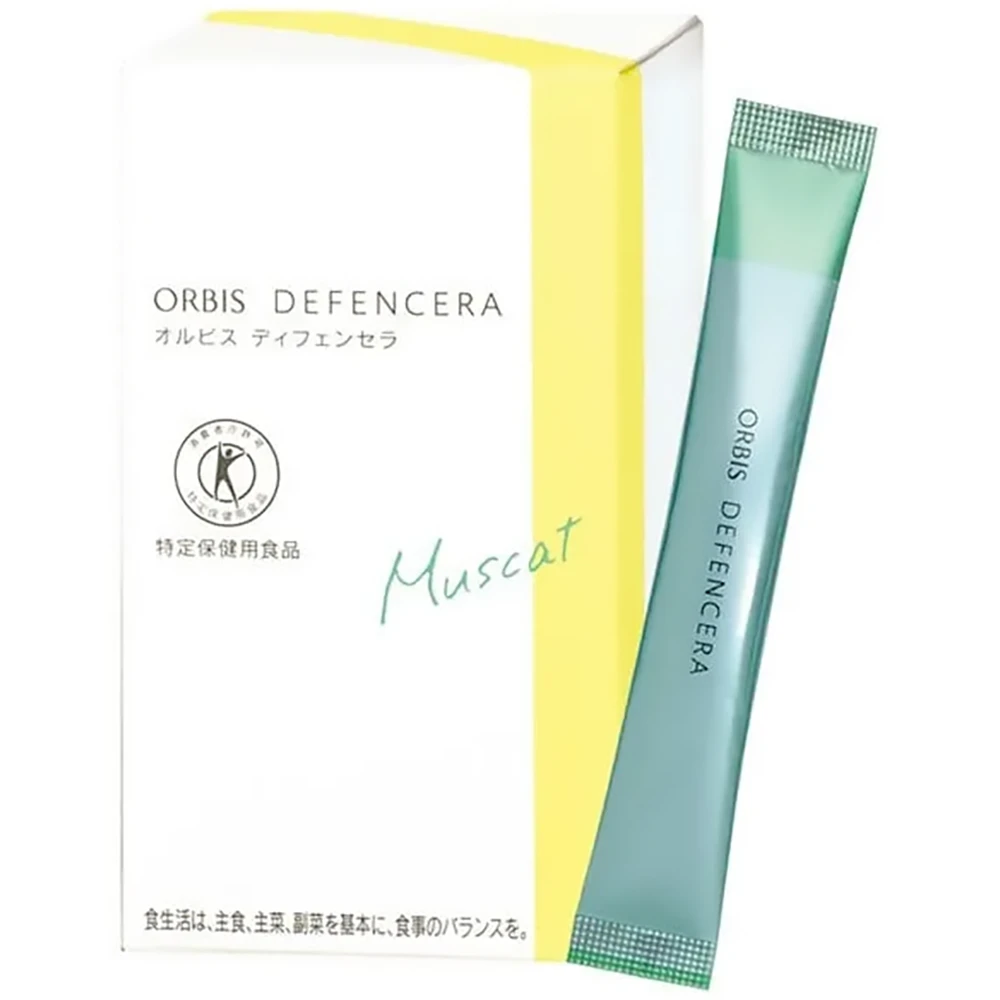 可以吃的加湿器Orbis Defencera Muscat 30pcs Orbis保湿粉Orbis神经酰胺粉小蓝条葡萄口味 30包入 15天-30天份