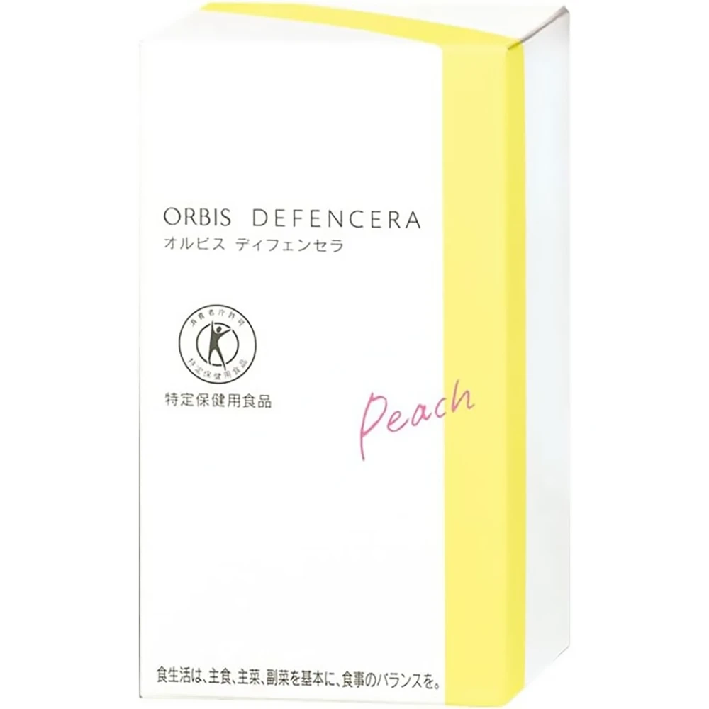 可以吃的加湿器Orbis Defencera Peach 30pcs Orbis保湿粉Orbis神经酰胺粉小蓝条水蜜桃口味 30包入 15天-30天份