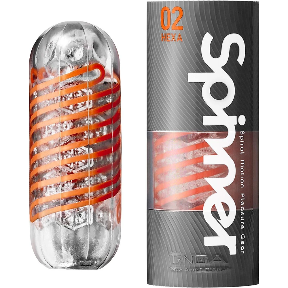 Tenga Tenga Spinner Spinner 02 Hexa [Needle Edge With Sharp Protrusions] Repeat Type Rotation With Mini Lotion 1 (X 1)