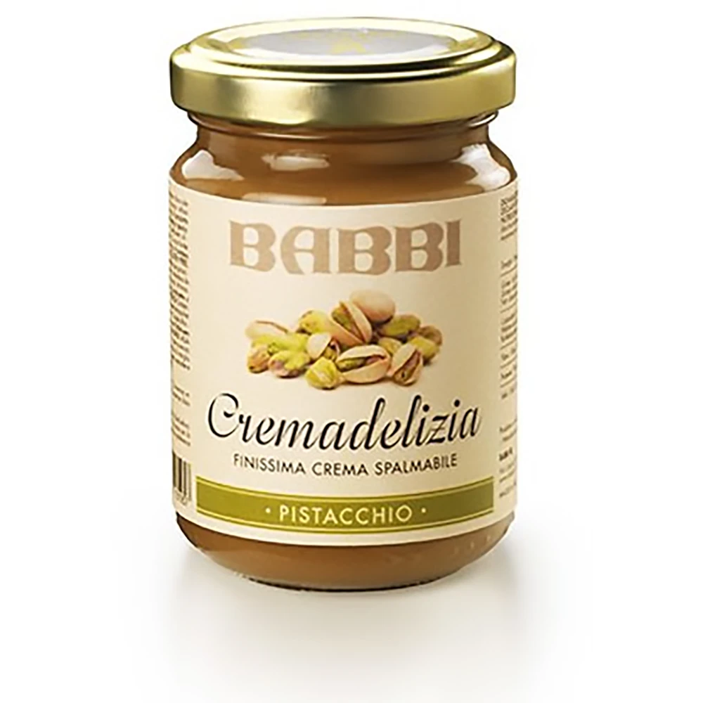 日本精美甜品品牌日本BABBI Crema Pistachio 150g最有人气款开心果酱Babbi意大利开心果酱150g罐装开罐的美味！