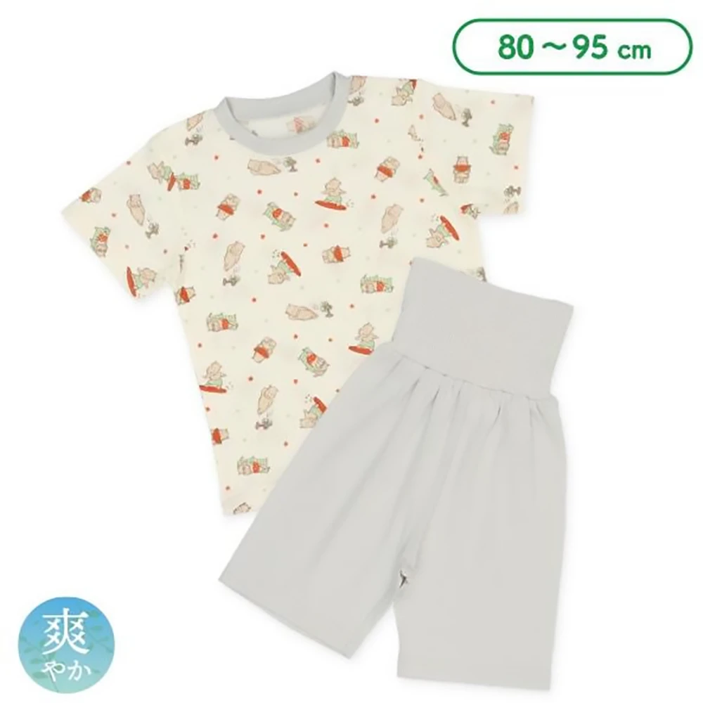 Nishimatsuya Short Sleeve Pajamas With Belly Band (Hippo) 202314198