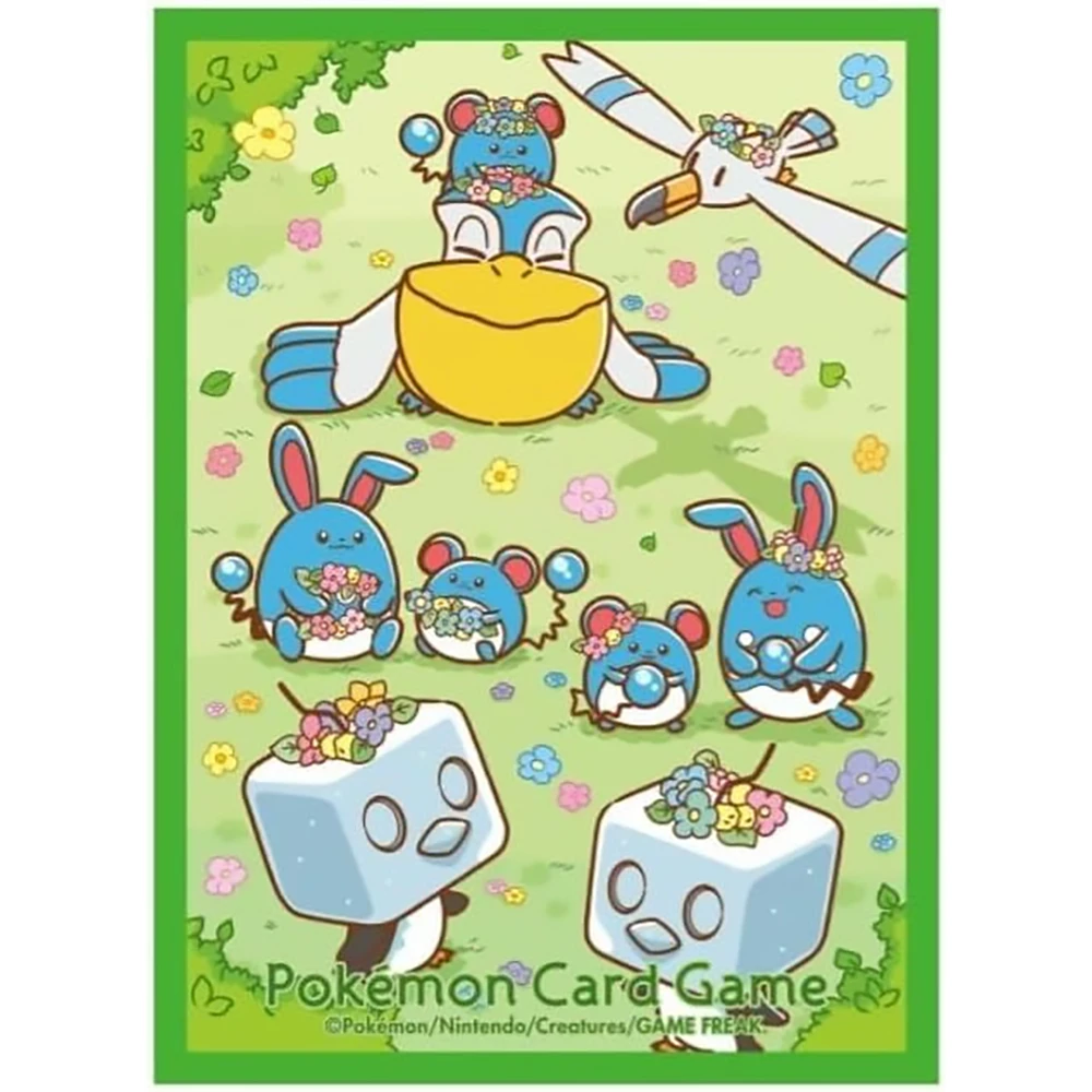 Pokemon Card Game Deck Shield Sleeve Flower Crown And Marill Pokemon Center Original