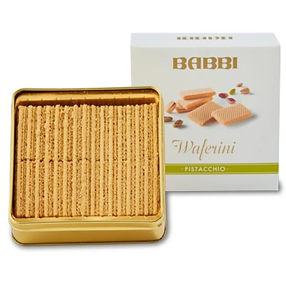 日本精美甜品品牌日本Babbi Waffellini Pistachio 75g开心果威化饼干！每年只在冬季销售的巨巨巨巨好吃的威化饼Babbi威化饼最佳人气款开心果味道75g盒装