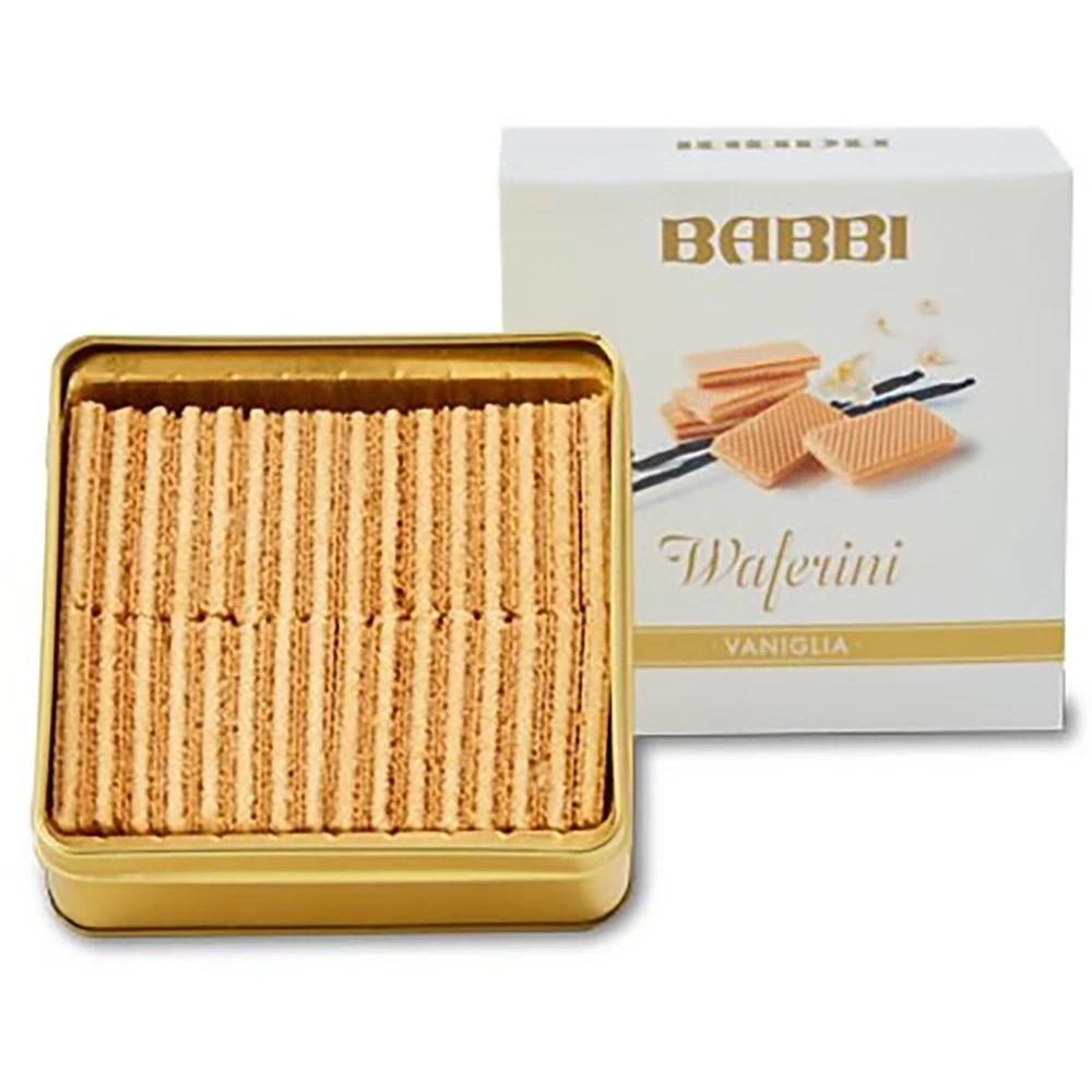 日本精美甜品品牌日本Babbi Wafferini Vanilla 75g 每年只在冬季销售的巨巨巨巨好吃的威化饼Babbi威化饼香草味道75g盒装