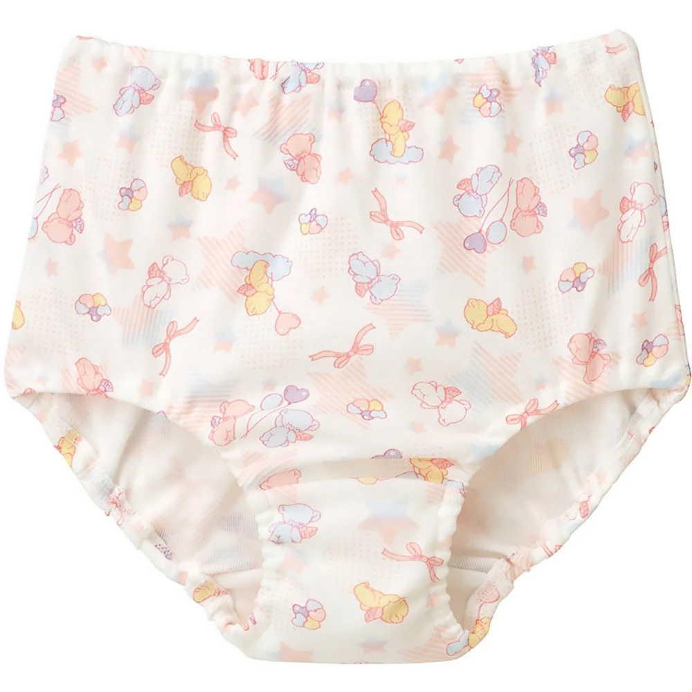 Wacoal Kids Retro Bear Pattern Girls Shorts Cax157