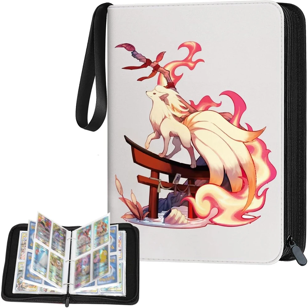 Trading Card File, 400-Sheet Storage, Transparent Pp Material Pu Shell Namioka (Yellow)