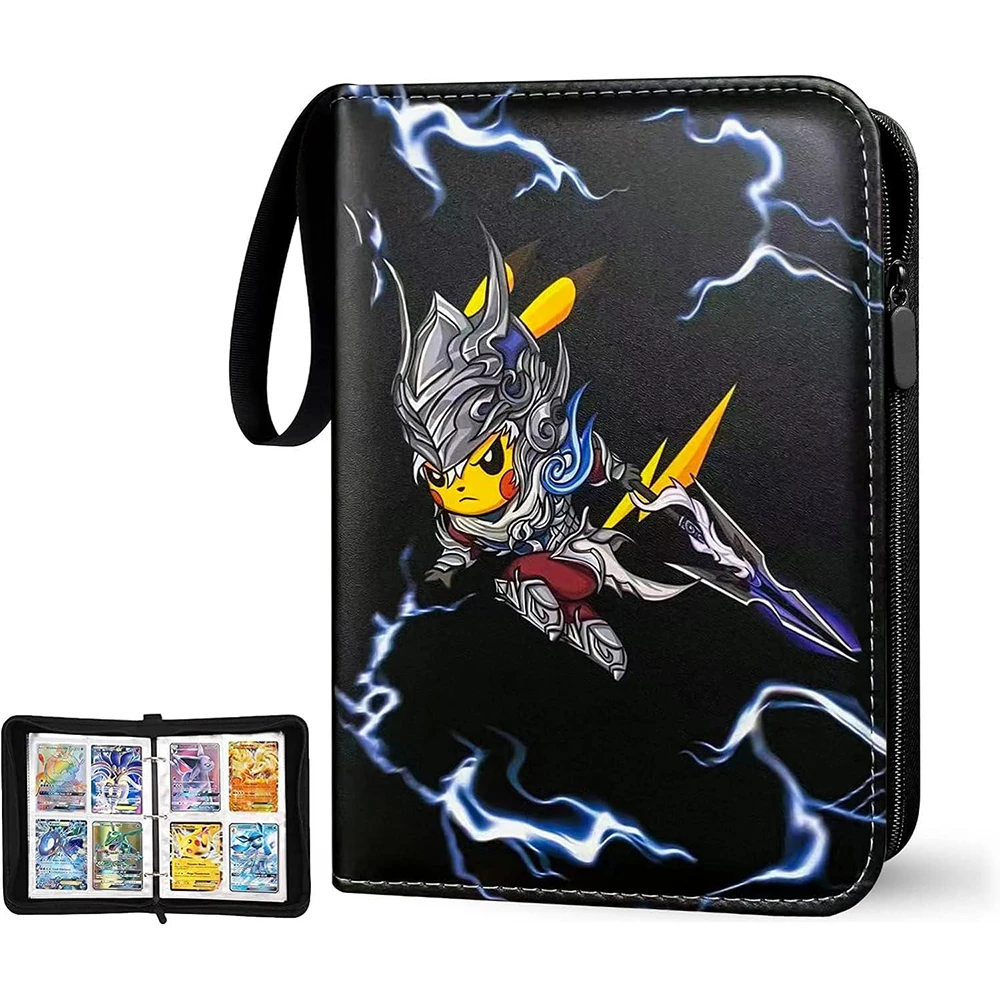 Card File Pocket Album For Trading Cards, 4 Pockets 50 Pages Storage 400 Cards Transparent Pp Material