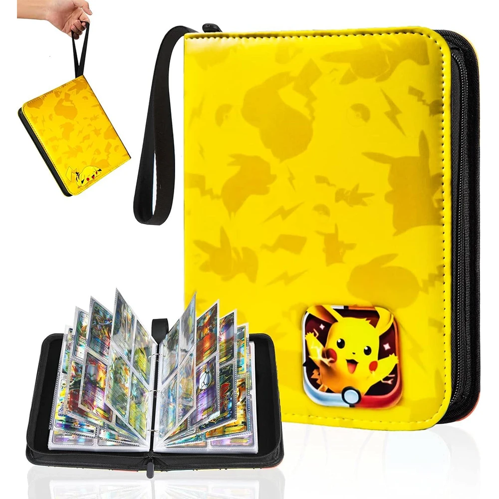 Card File, Compatible Card Binder, Card Case, Trading Card File, 4 Pockets, 50 Pages, Holds 400 Cards,