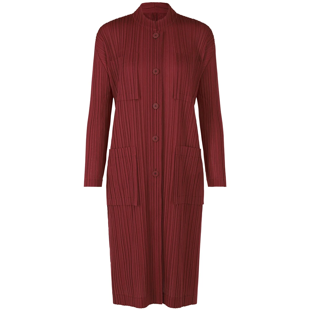 PLEATS PLEASE ISSEY MIYAKE RAMIE PLEATS #PP33JA543 : Color CARMINE (no.29) 4 size 三宅一生 苎麻皱褶连衣裙