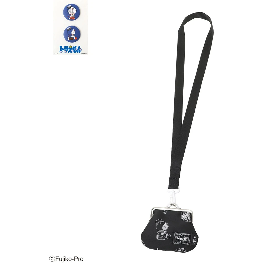 Porter / Doraemon X Porter Coin Case (With Original Can Badge) Product number 381-26880 #black
