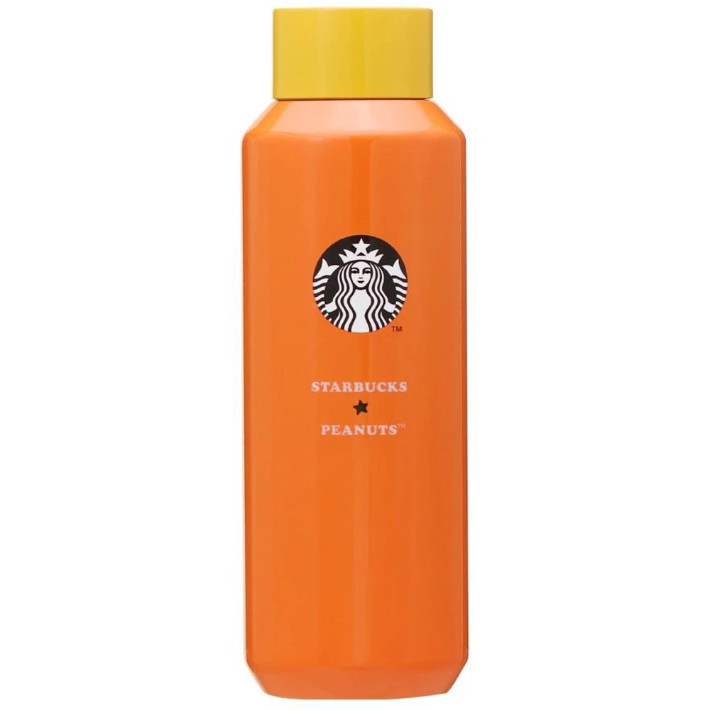 Starbucks Stainless Steel Bottle Orange Peanuts Charlie Brown 473Ml 4524785523661
