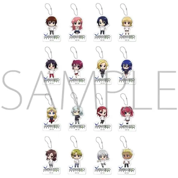 Gundam SEED Festival Trading Acrylic Charm All 16 Types