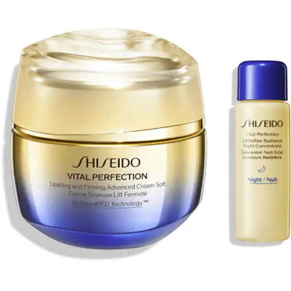 Shiseido Vital Perfection Uplifting and Firming Advanced Cream Soft Kit 50G X 10Ml2024年2月新品限定发售资生堂抗老面霜套装清爽版50ml送抗老精华