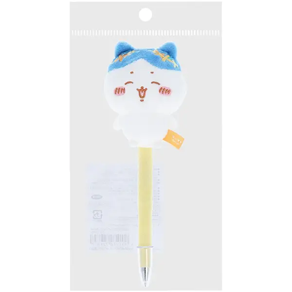 Chikawa Fluffy Mascot Ball Pen (Hachiware) 4901770729657  Chiikawa飞鼠 兔兔 小八貓  玩偶原珠笔