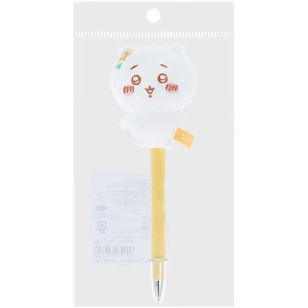 Chikawa Fluffy Mascot Ball Pen (Chikawa) 4901770729640 Chiikawa飞鼠 兔兔 小八貓  玩偶原珠笔