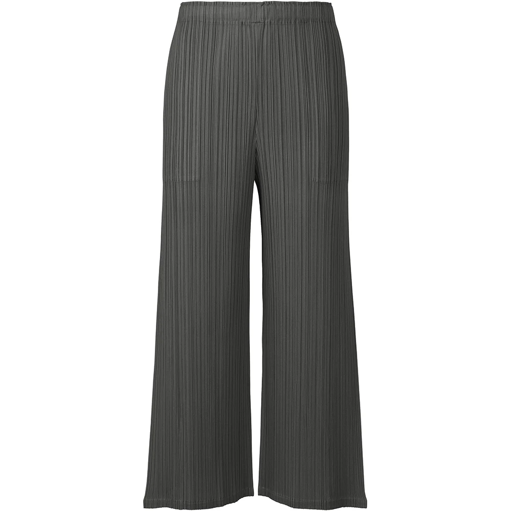 Pleats Please Issey Miyake Monthly Colors : March #Color CHARCOAL (no.17) size2 Pp41Jf135三宅褶皱阔腿裤 每月颜色：三月#颜色木炭