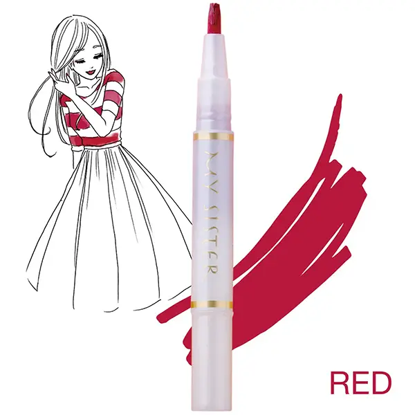 颠覆传统指甲油的指甲油笔！用热水就可以卸掉哦！  MYSISTER Water-Based Nail Treatment Nail Color Pen OI-02 Red Mysister指甲油笔水基美甲美人指甲油 不含丙酮及有机溶剂等有害物质无毒无味 OI-02 Red