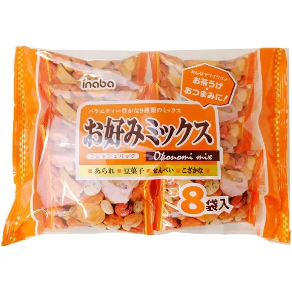 // Minimum 3 // Inaba Peanut Favorite Mix 8 Bags OKONOMI稻叶杂锦脆豆8袋装  休闲小吃追剧零食