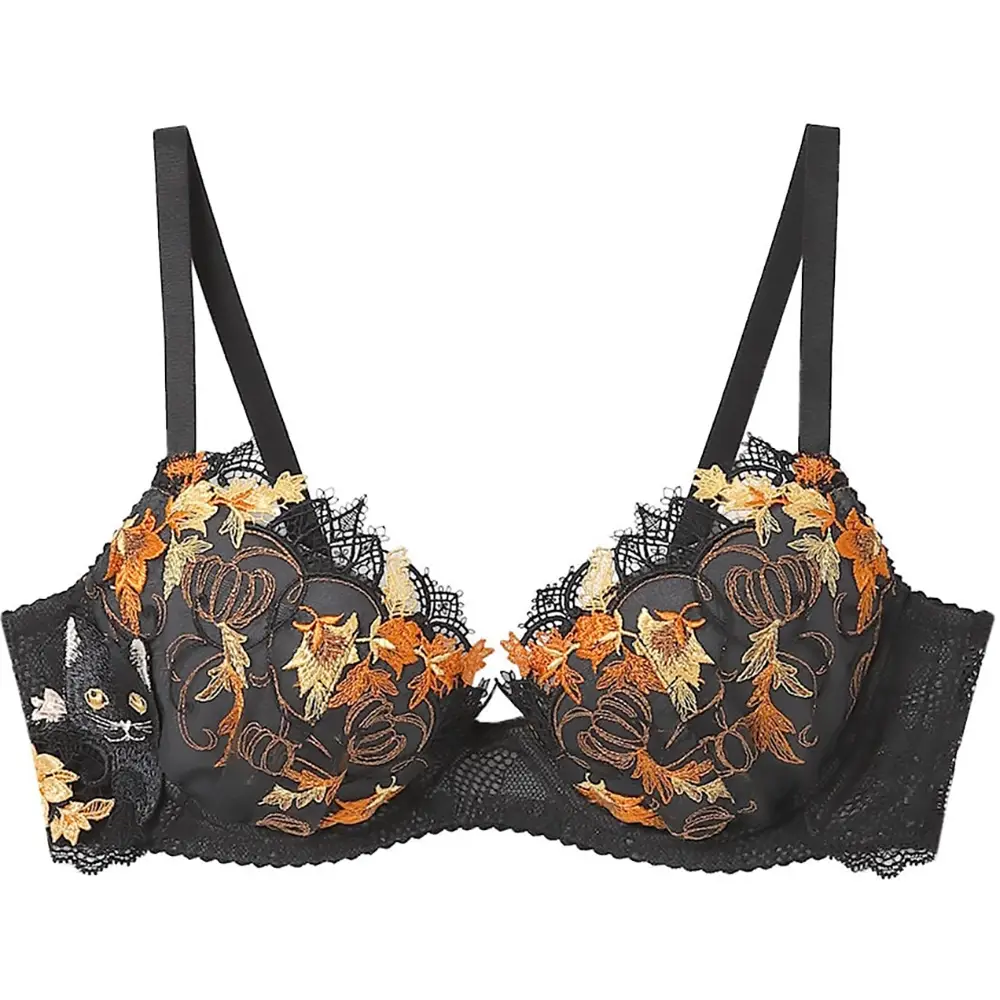 Unnana Cool [Cat And Witch’S Witch] Witch’S Cat Bra 3/4 Cup #Bl, D75