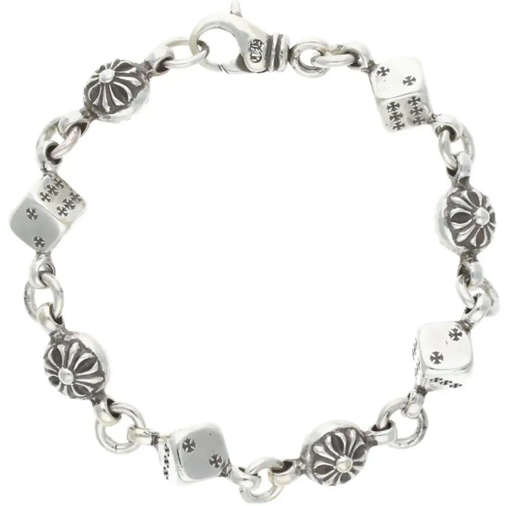 Chrome Hearts Silver Bracelet Size: 8Link