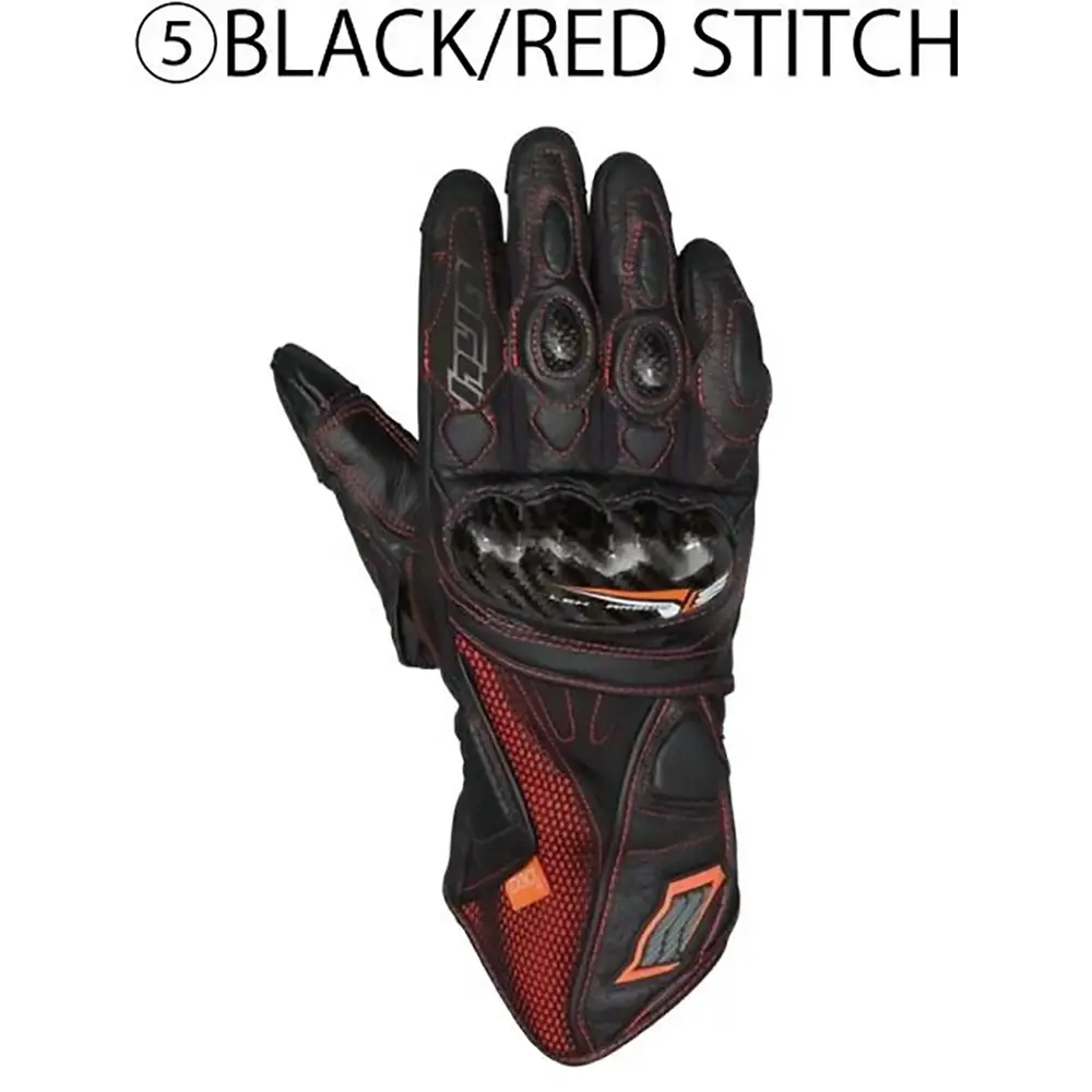 HYOD HSG016DS ST-X CORE D3O Gloves (Long), Black/Red Stitch, M Size