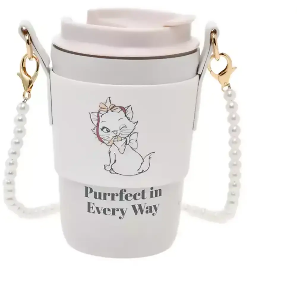 Disney Store Marie Aristocats Stainless Tumbler with Holder – NEW LIFE RIBBON STYLE