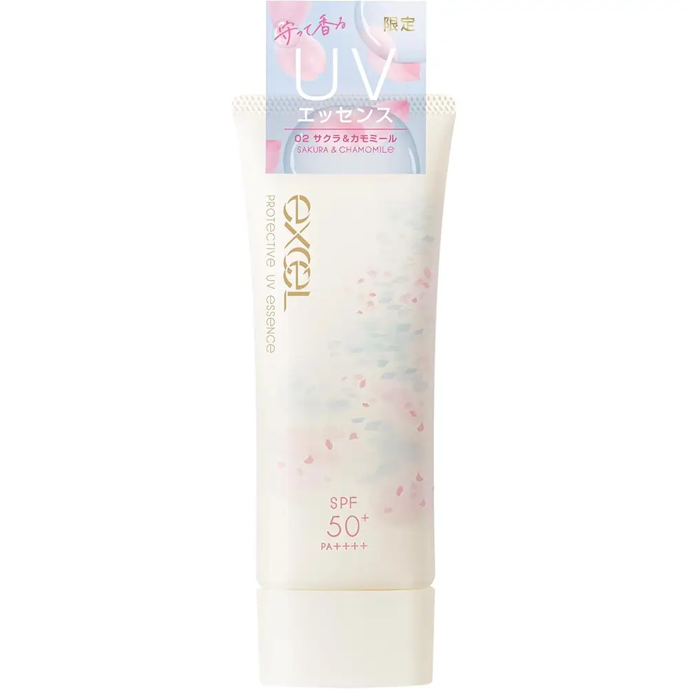 excel Protective UV Essence lb 02 Sakura & Chamomile Sunscreen for Face