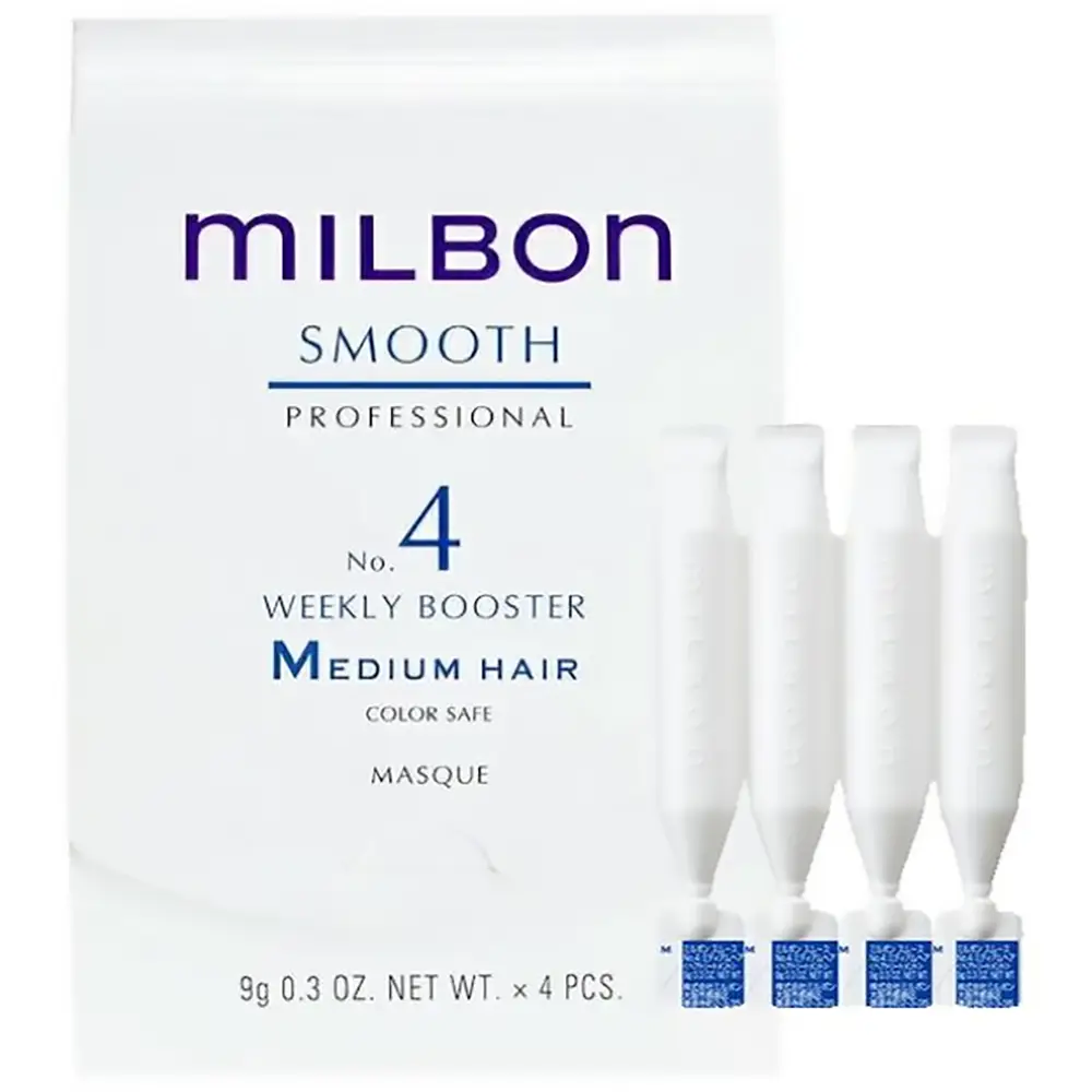 Global Milbon Smooth No.4 Weekly Booster Medium Hair 9g x 4