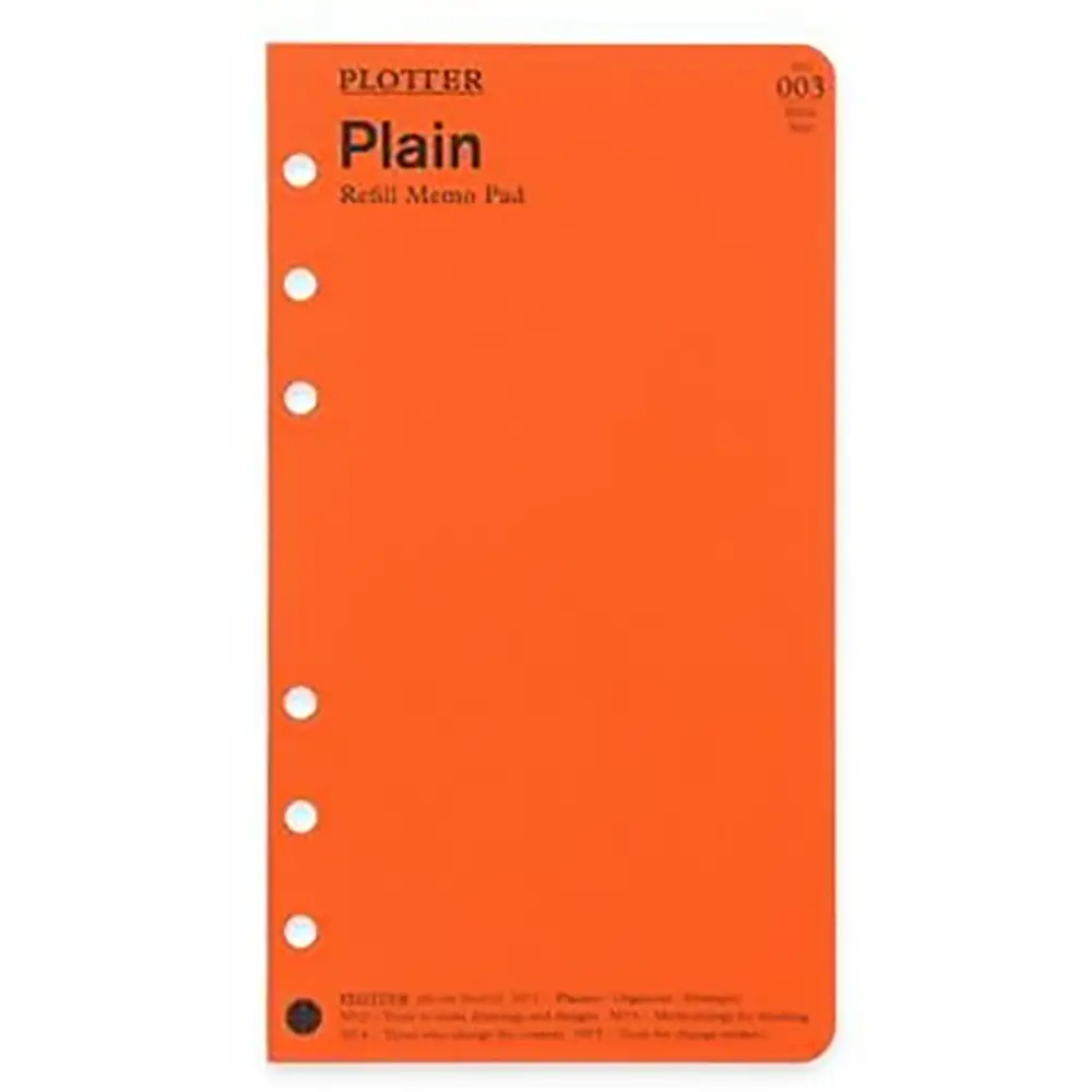 PLOTTER Refill Memo Pad Plain 80 Sheets Bible Size 777-164-15