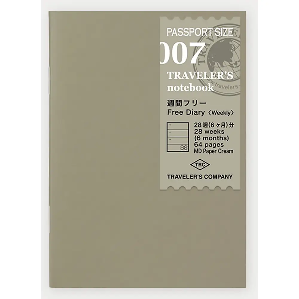 Traveler’S Note Passport Size Refill Weekly Free (14327006)