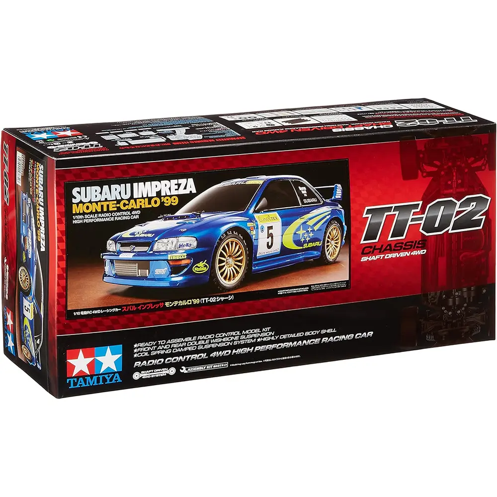 Tamiya 1/10 Electric RC Car Series No.631 Subaru Impreza Monte Carlo 1999 TT-02 Chassis 58631