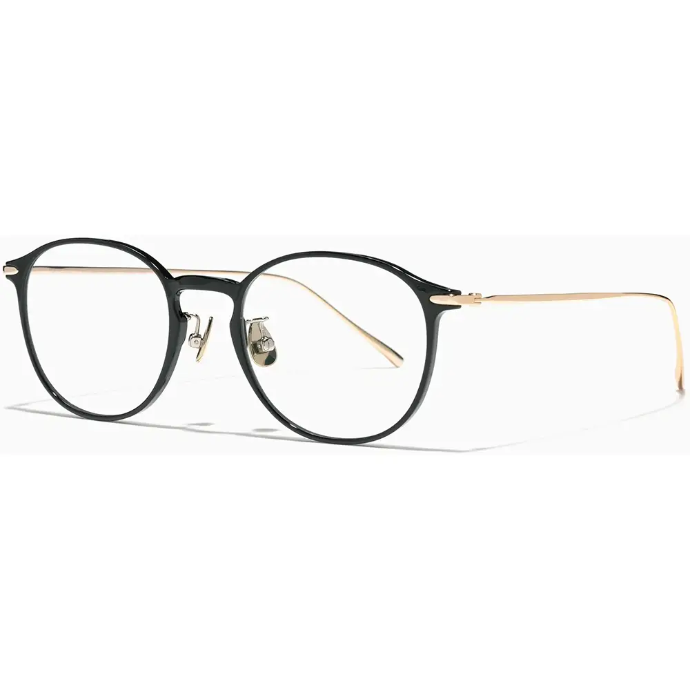 JINS Combination Titanium Glasses +1.5 #Black, Thiner Lenses