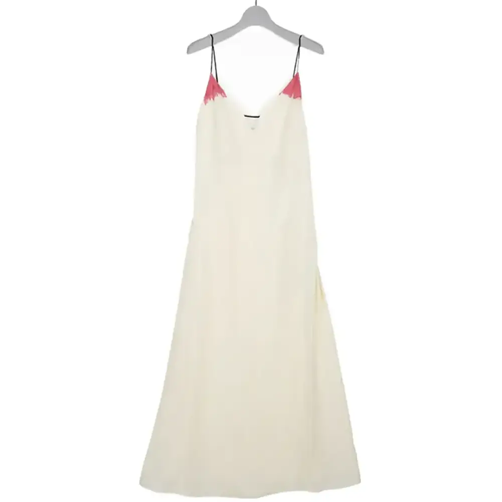 Mame Kurogouchi – Crane Pattern Jacquard Hand-Dyed Slip Dress / 303165231001